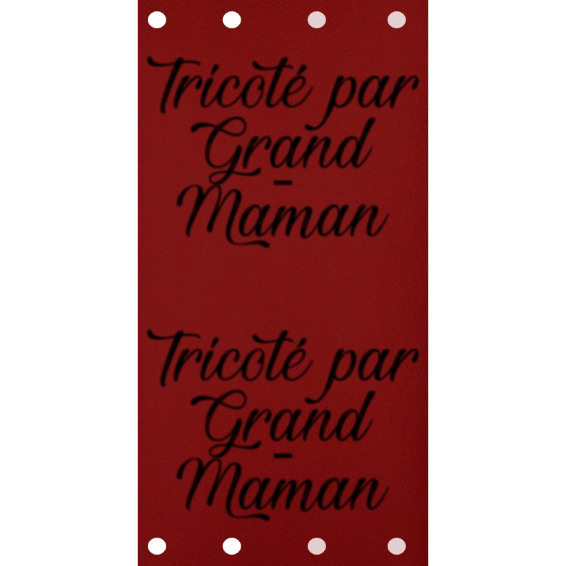 Étiquette - Tricoté par Grand-Maman