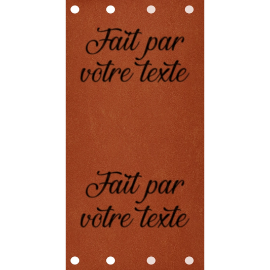 Étiquette - Fait par "Votre texte"