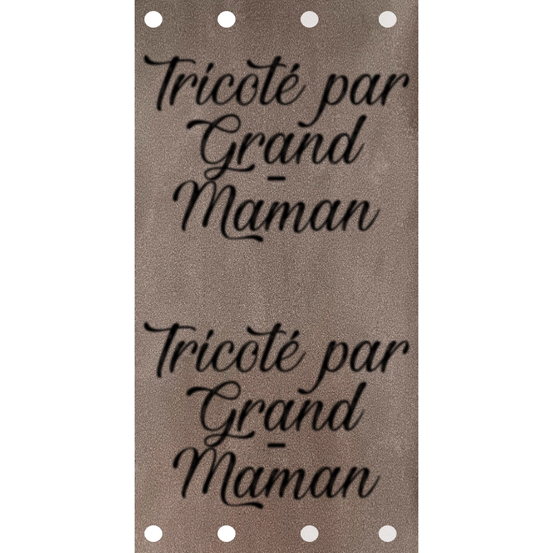 Étiquette - Tricoté par Grand-Maman