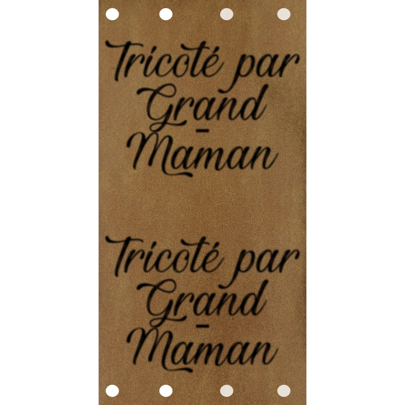 Étiquette - Tricoté par Grand-Maman