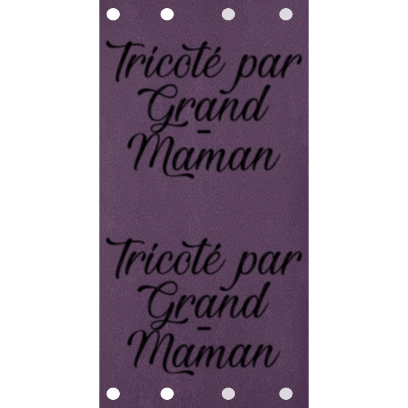 Étiquette - Tricoté par Grand-Maman