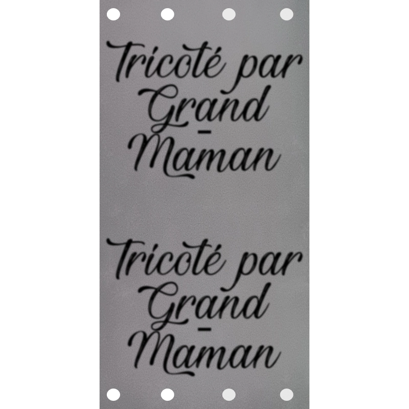Étiquette - Tricoté par Grand-Maman