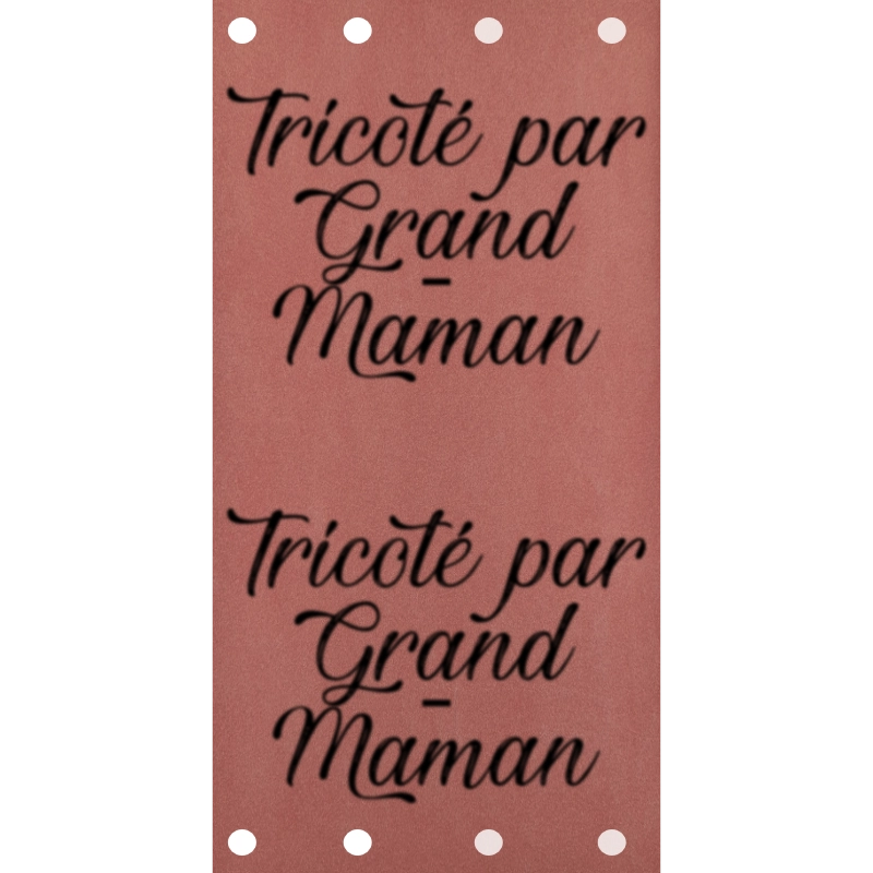 Étiquette - Tricoté par Grand-Maman
