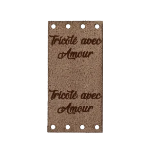 Étiquette Faux Suède Tan