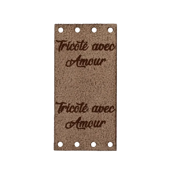 Étiquette Faux Suède Tan
